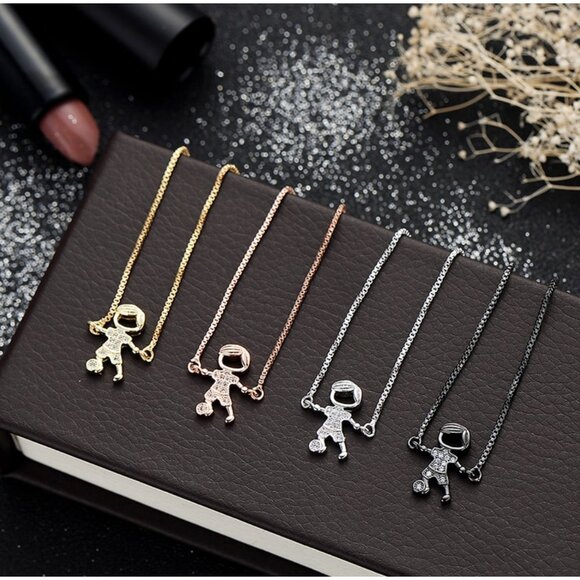 Bracelet for Soccer Mom Silver Thin Adjustable Cubic Zirconia - Picture 2 of 4